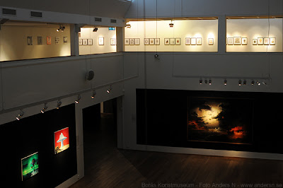 borås, konstmuseum, utställning, helvete, marcus larson, hav i månsken, brinnande skepp, foto anders n