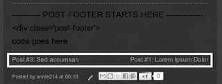 older posts and newer posts on blogger footer section