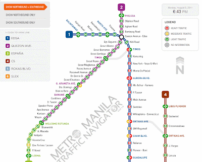 Metro Manila Traffic Navigator System View