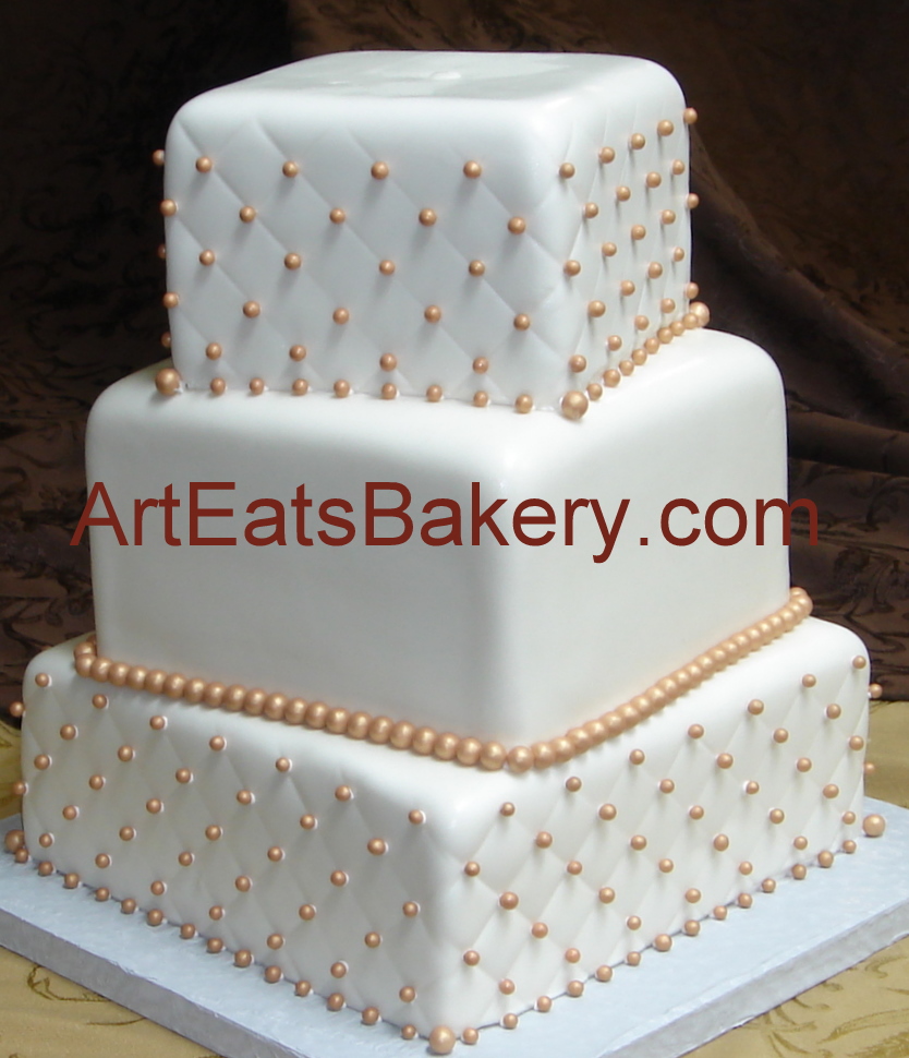 famous two tier square wedding cakes