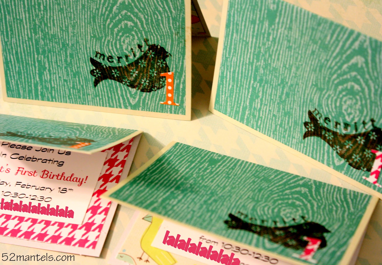 52 Mantels Party Invitations...on the cheap!