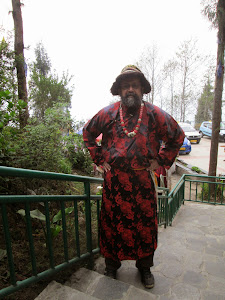 In Sikkimese dress at "Ganesh Tok".