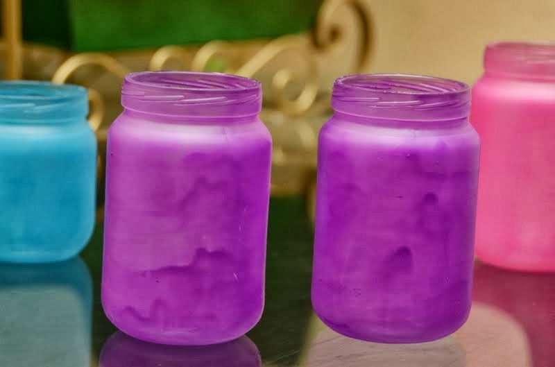 Made in Mommyland Reuse baby food jars Tea light candle holders