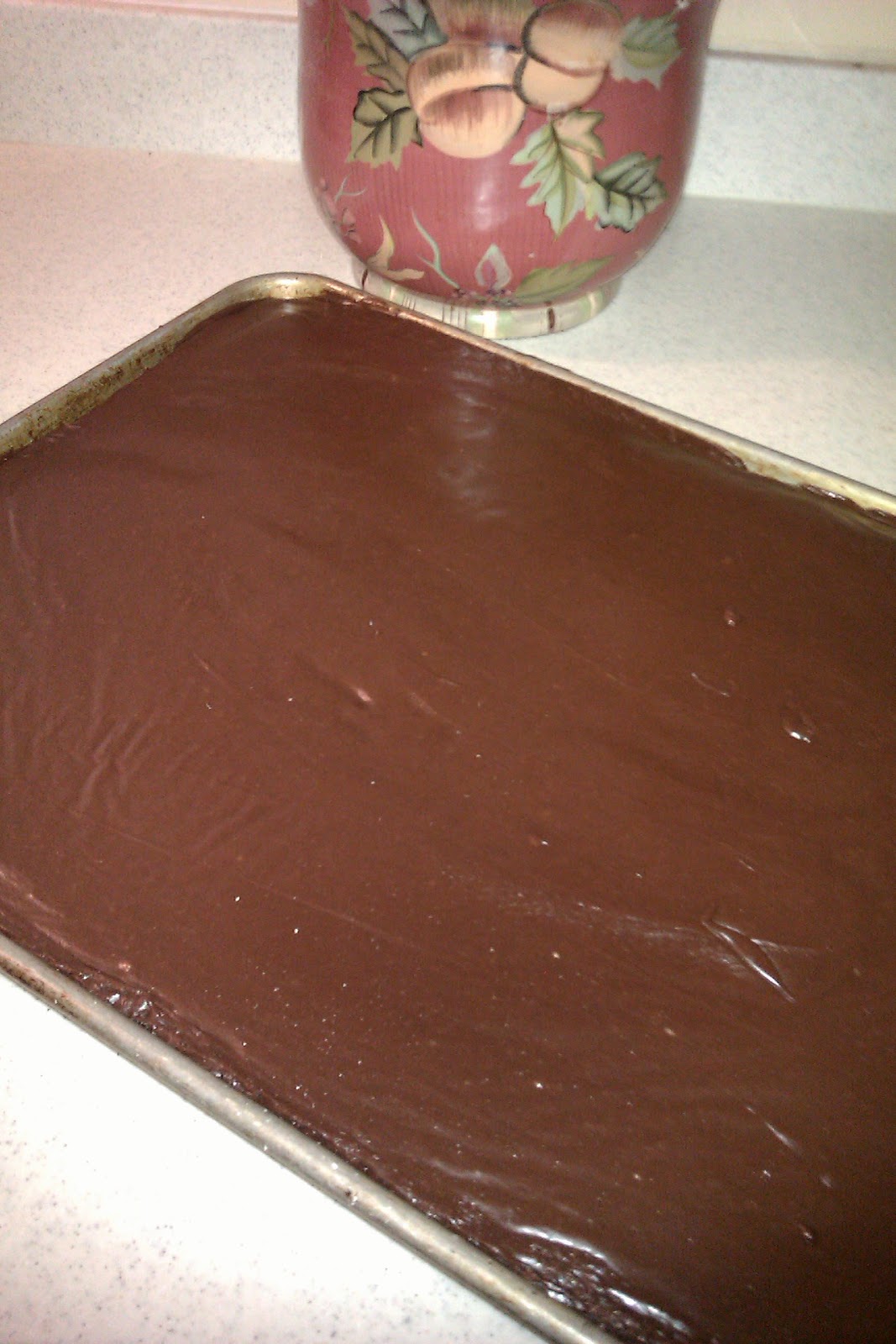 Jen's Happy Spot Boiled Chocolate Cinnamon Sheet Cake