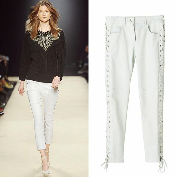 White+lace-up+pants