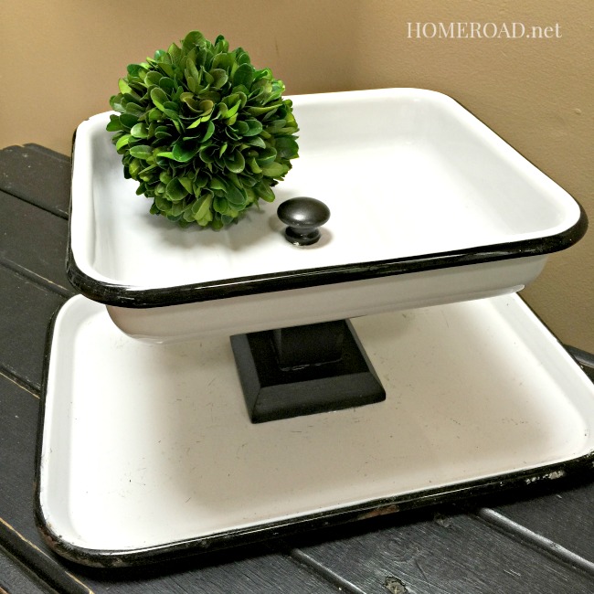 Enamelware Rectangular Tiered Tray Homeroad