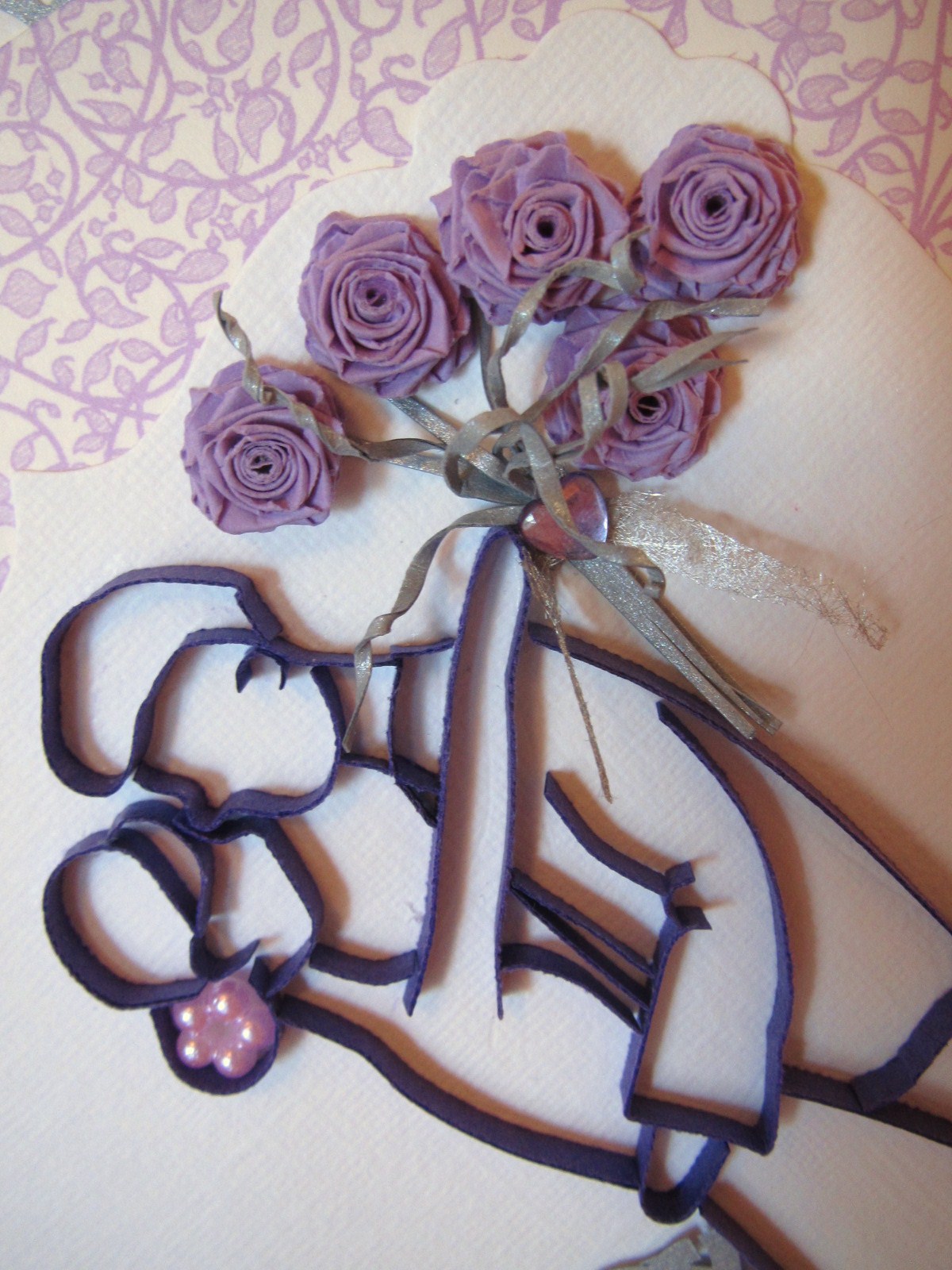 NV Craft Designs Quilled Wedding Cards Dancing Couple