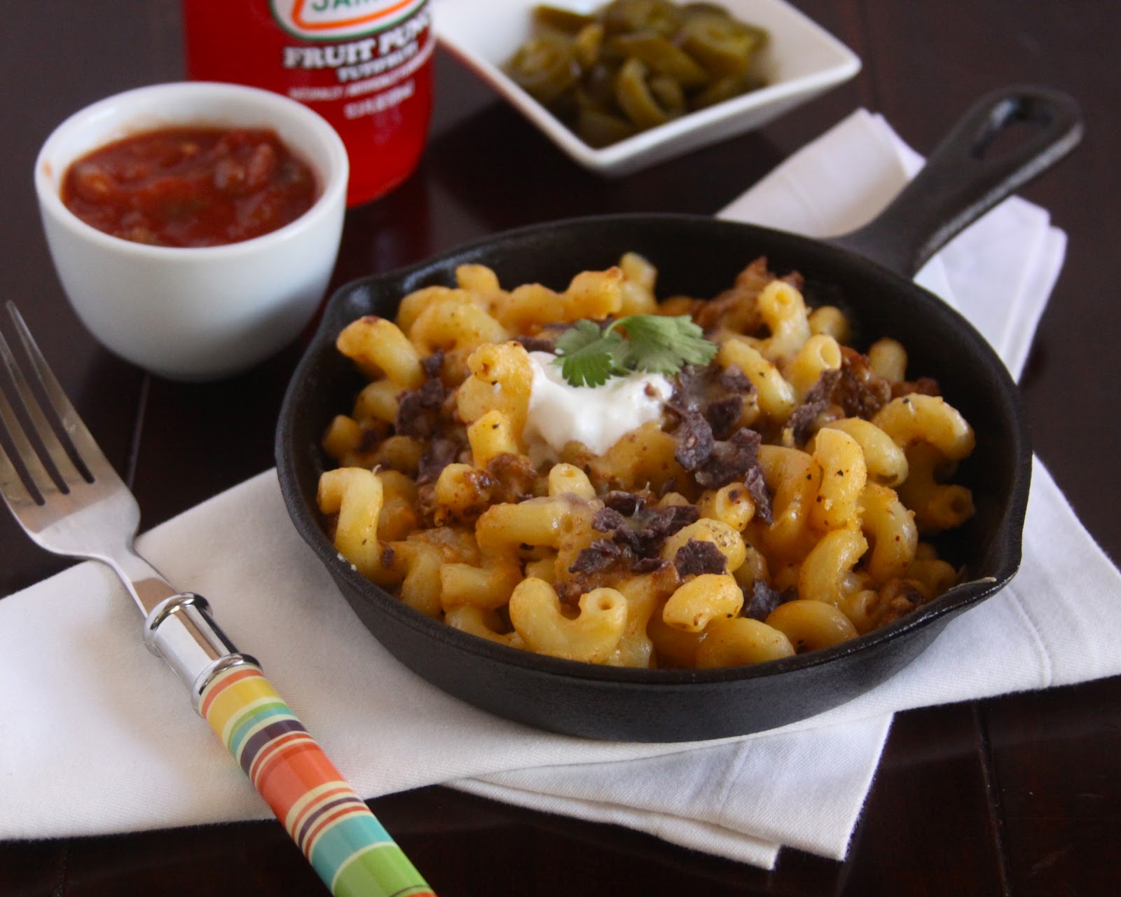 individual mexican mac and cheese skillets