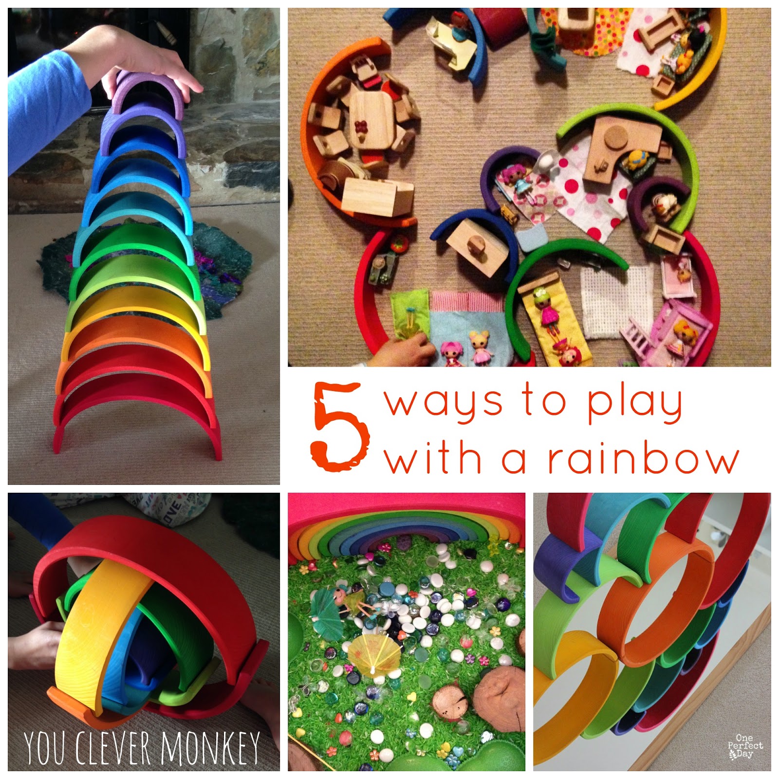 Rainbow Stacker five ways to play you clever monkey