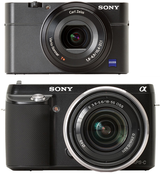 sony nex-f3 vs dsc-rx100