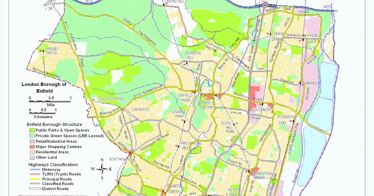 Enfield Map Region Political Map of London Political Regional