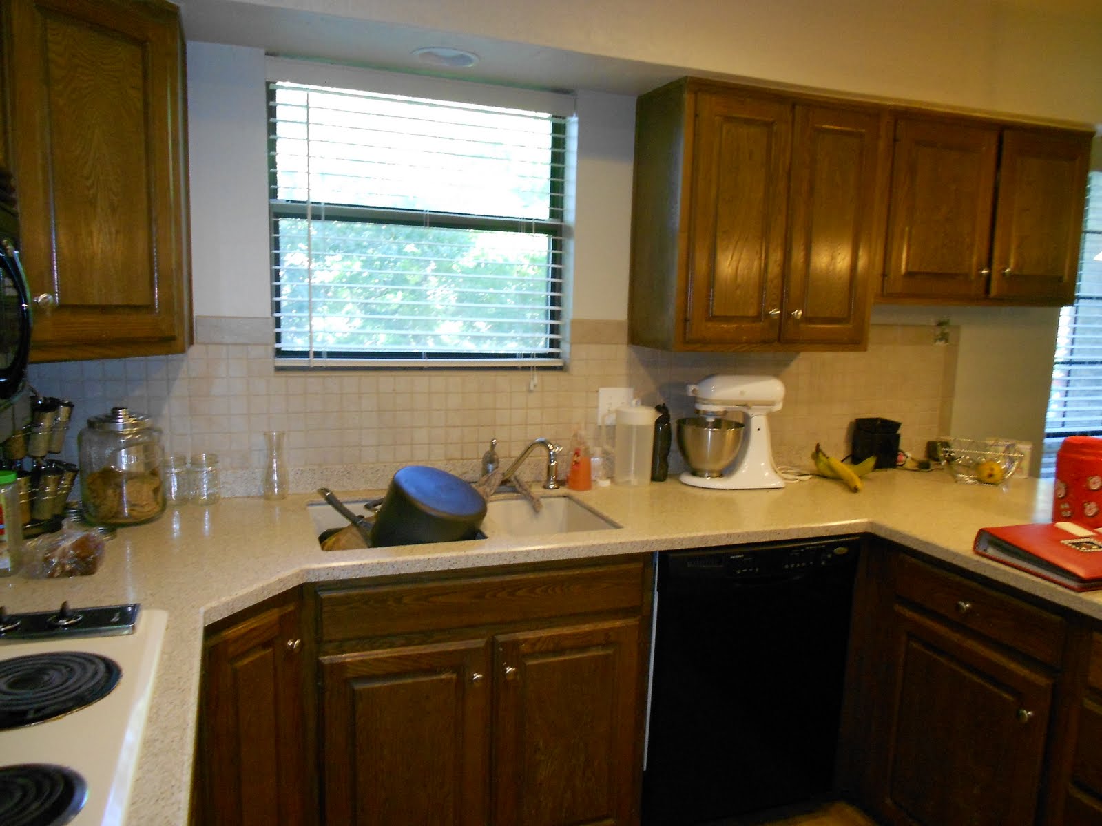 How do you refinish kitchen cabinets Pine Kitchen Cabinets with Backsplash