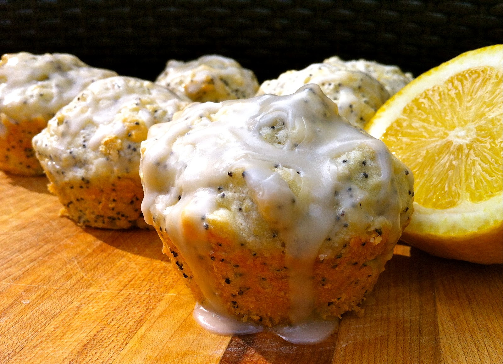 Delaine's Skinny Delights Glazed Lemon Poppy Seed Muffins