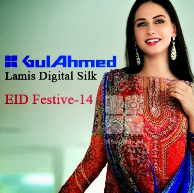 Gul Ahmed Lamis Digital Silk Dress