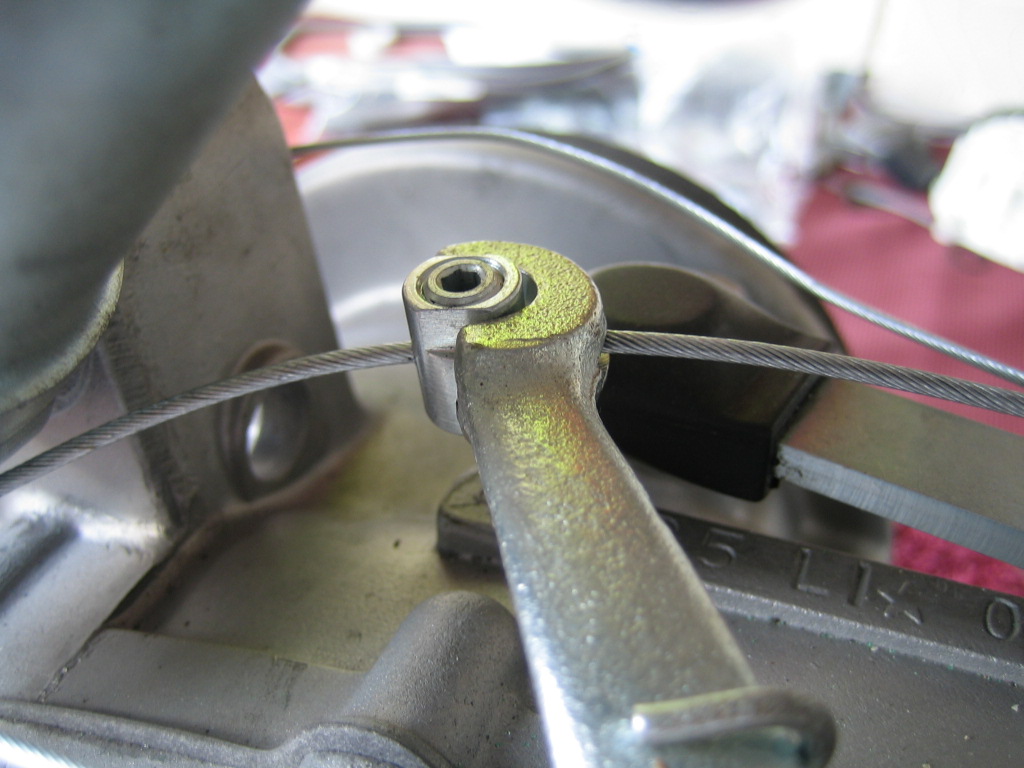Lambretta Restoration Installing cables. Engine end only