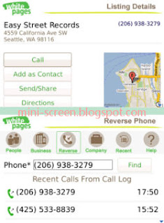 WhitePages Free Reference App for Blackberry