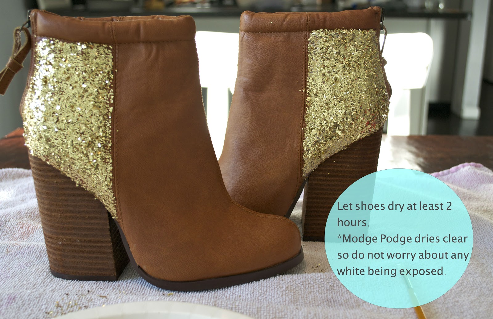 Restyle.Restore.Rejoice DIY Glitter Accent Booties