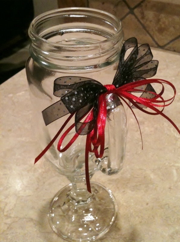 Scrappin' Becky B. Mason Jar Goblet Tutorial
