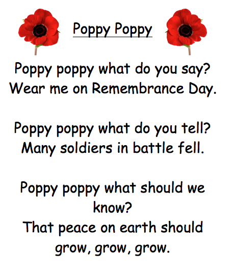 Remembrance Day Poppy Poem