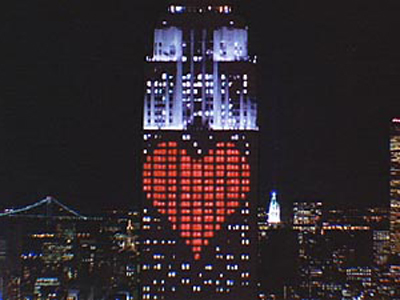 Symbol On Empire State Building Valentine S Day Symbol On Empire State Building Valentine S Day