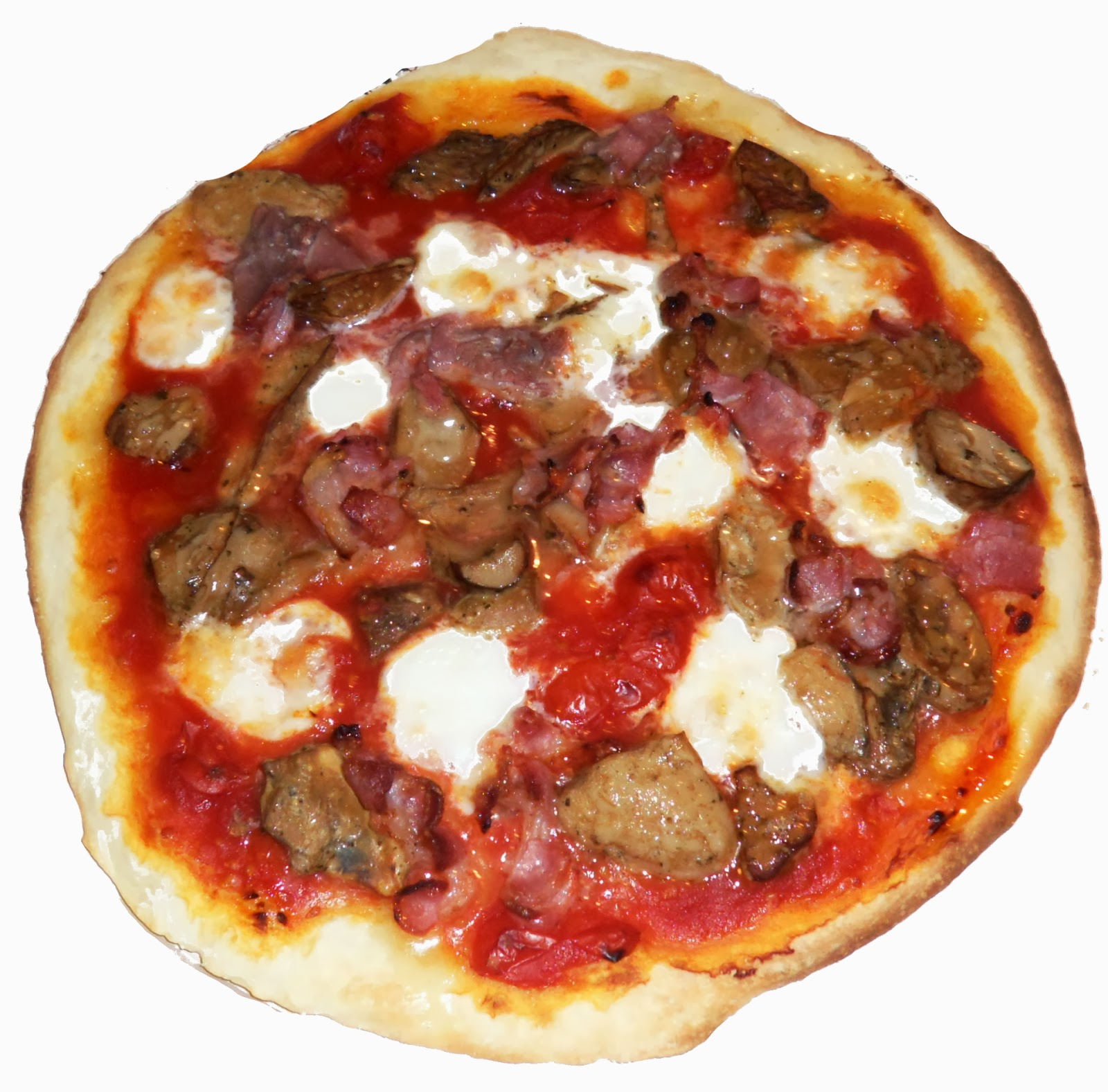 PIZZA CON BUFALA, BACON E PORCINI Le ricette di Maria