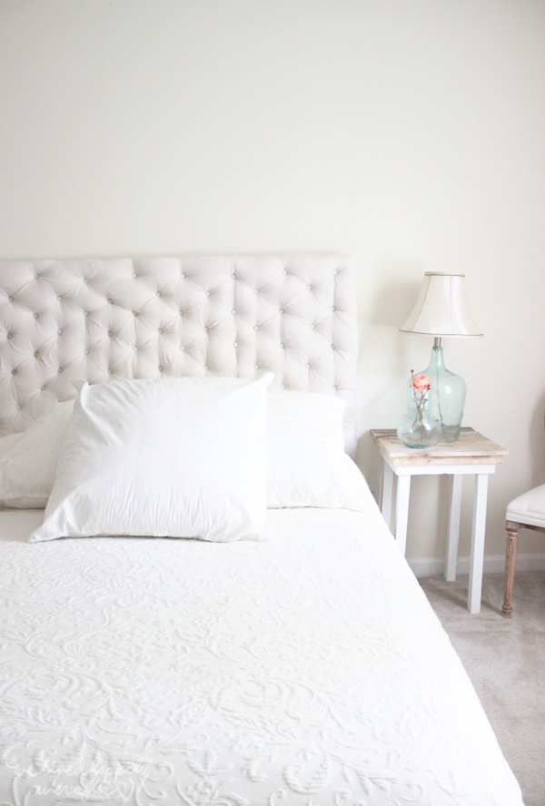 DIY Deep Tufted Drop Cloth Headboard the easy way! We Lived Happily Ever After Bloglovin’