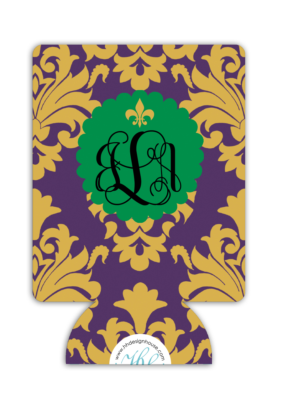 mardi gras koozies