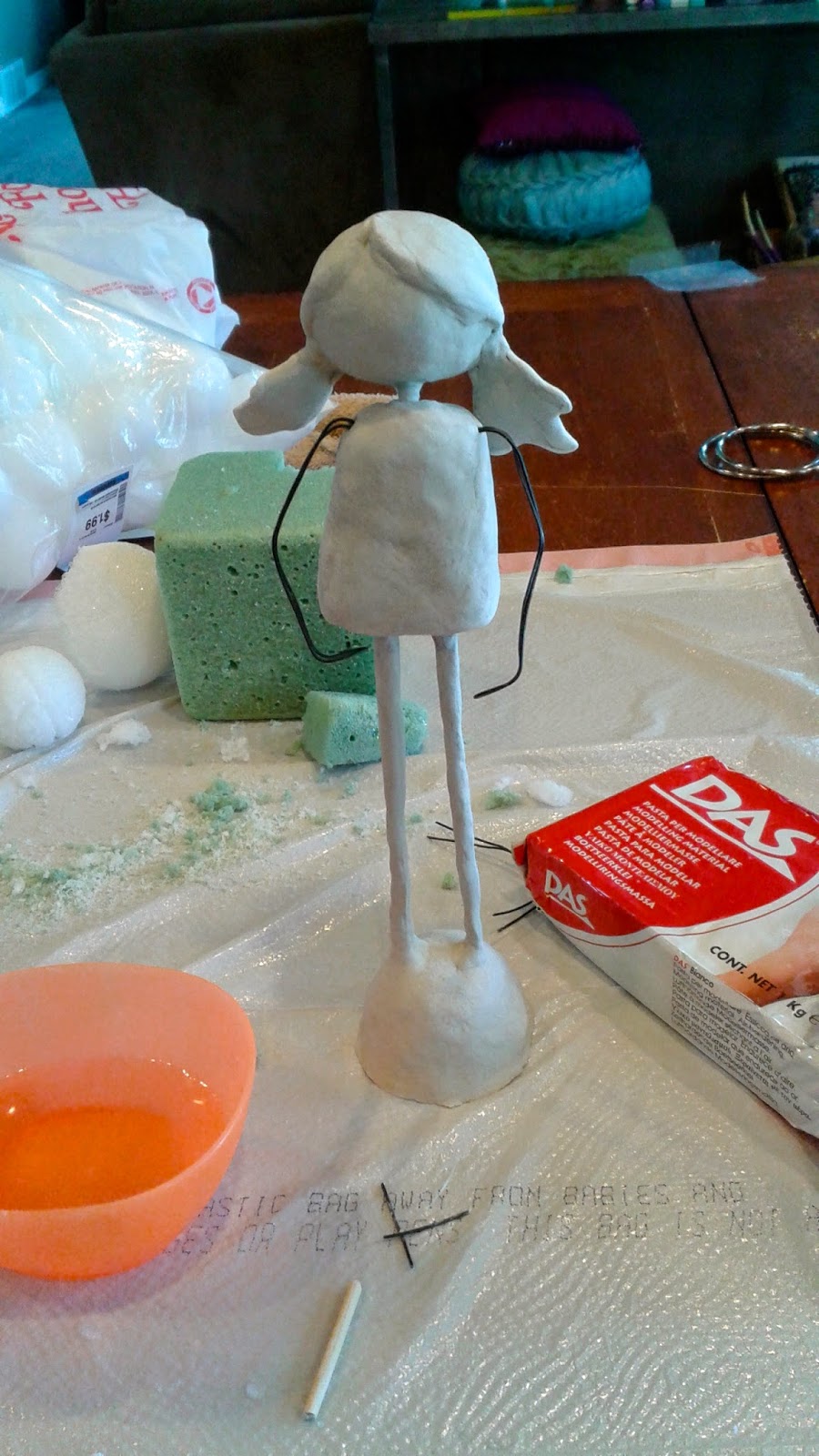 restlessrisa Halloween Paper Clay Doll Tutorial