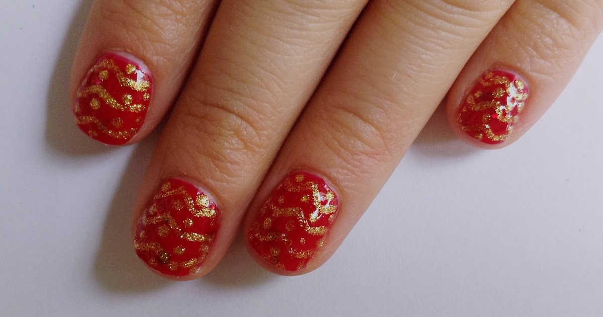 1. "Green, Red, and Gold Christmas Nail Art Ideas" - wide 3