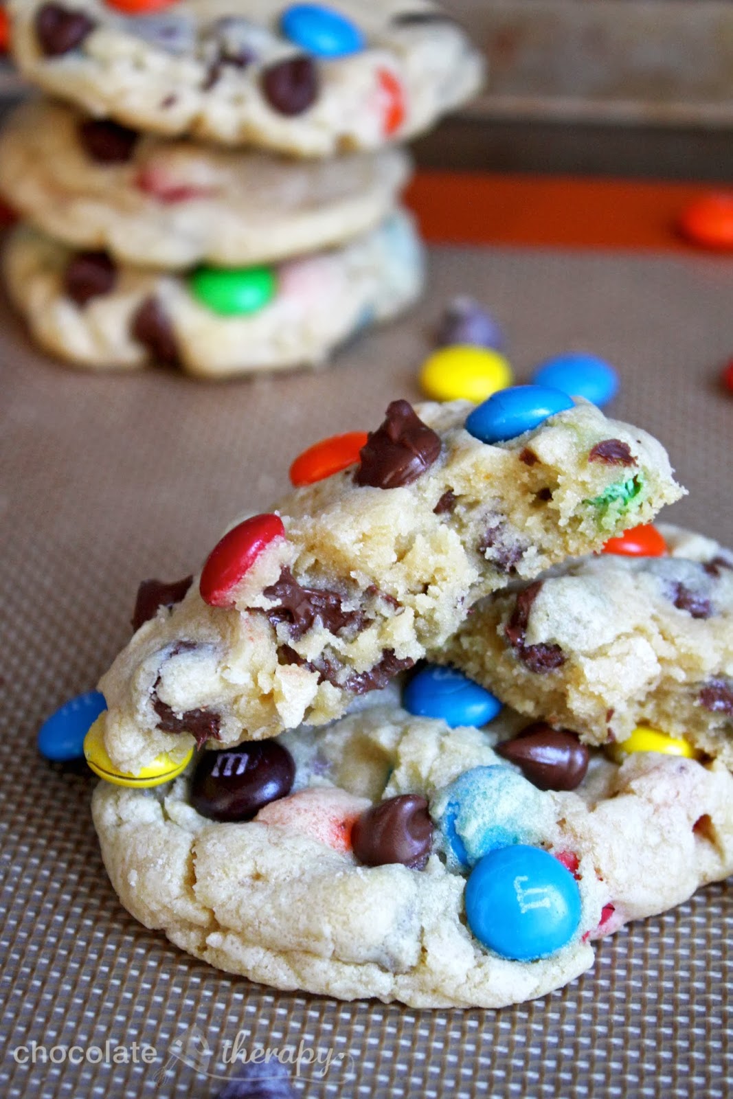 Soft Chocolate Chip M&M's Cookies - Averie Cooks