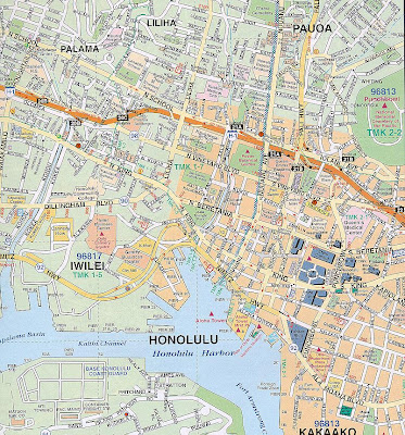 Honolulu map of city