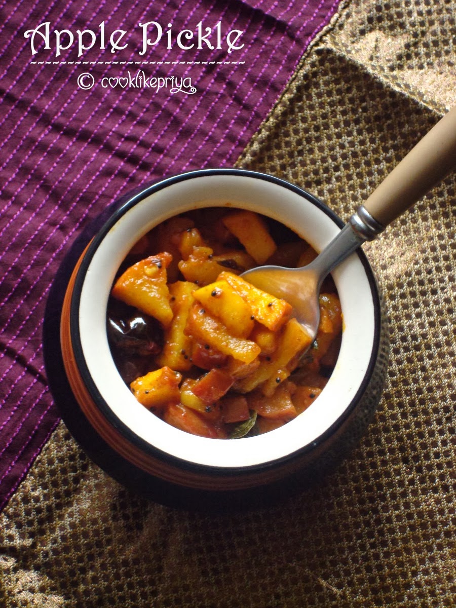 Cook Like Priya Red Apple Pickle Instant Apple Pickle