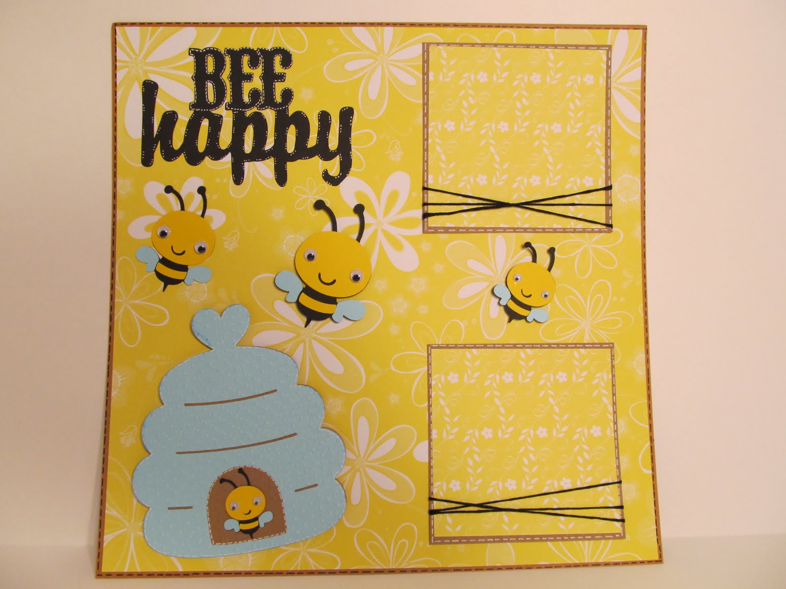 Creative Cricut Designs & More.... Bee Happy Scrapbook Layout