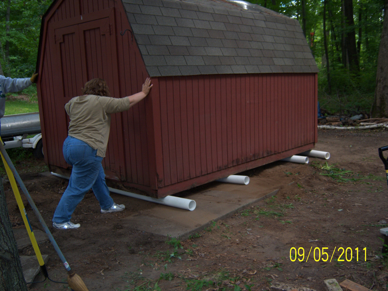 Life on the Red Cedar Moving A Shed As The Ancients Did