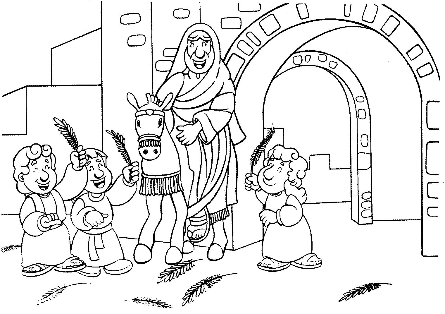 Dibujo de la semana santa para colorear ~ Dibujos Cristianos Para Colorear