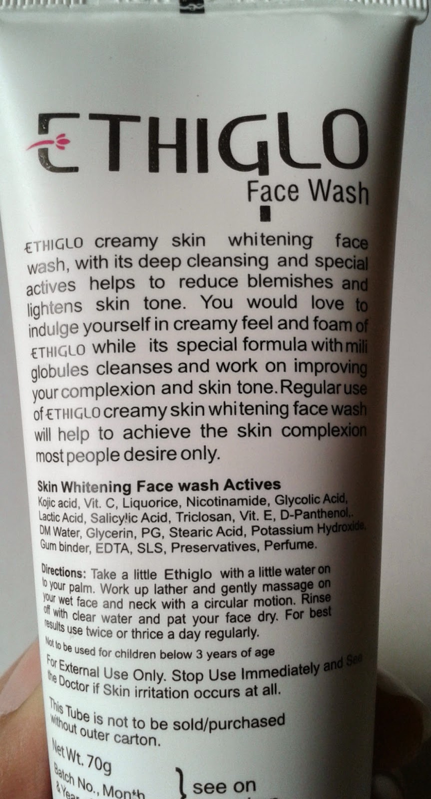 Ethiglo Skin Whitening Deep Cleansing Face Wash Review