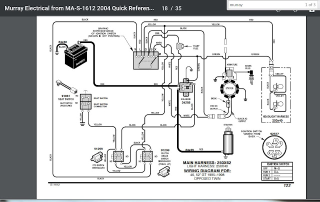 12 5 Hp Murray Riding Lawn Mower Wiring Diagram  U2013 Wires