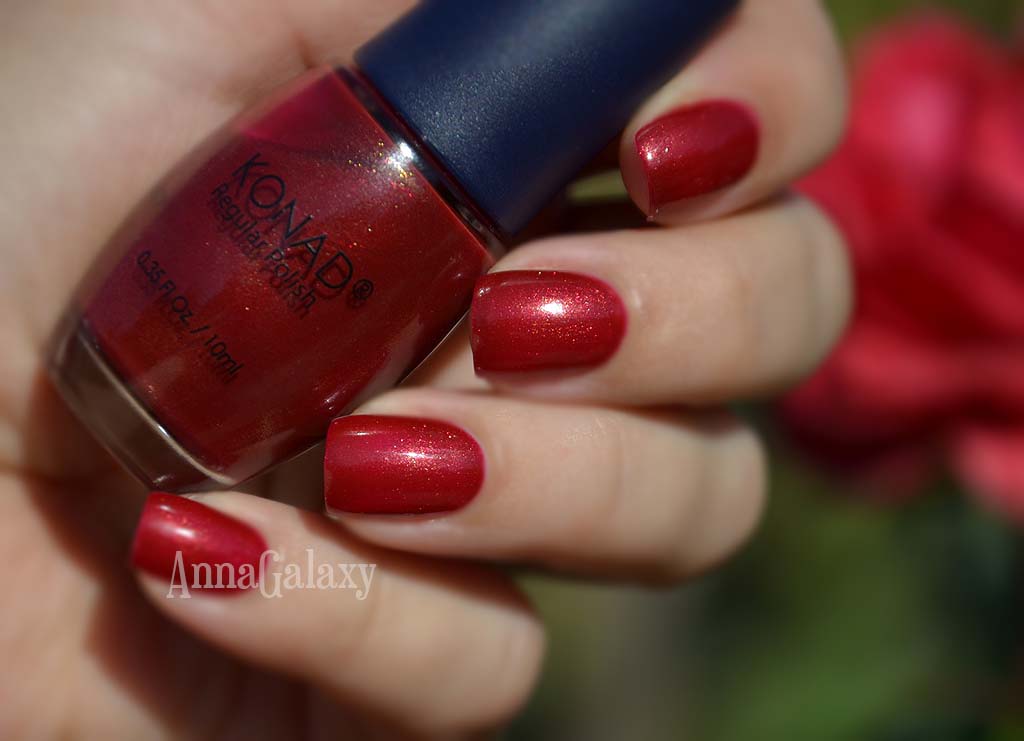 7. Konad Nail Polish in "Ruby Red" - wide 8