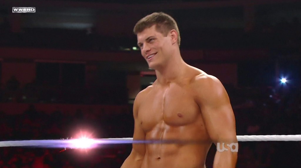 Cody Rhodes Shirtless in WWE Monday Night Raw 20111121.