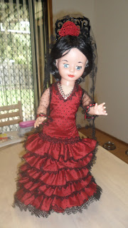 Dorelle's Flamenco Dancer doll with tatting