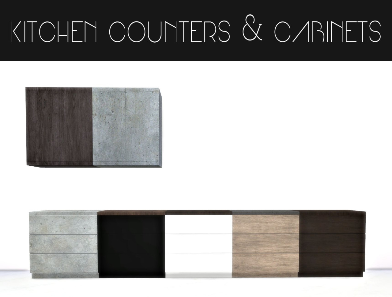My Sims 4 Blog Kitchen Counters & Recolors by Hvikis