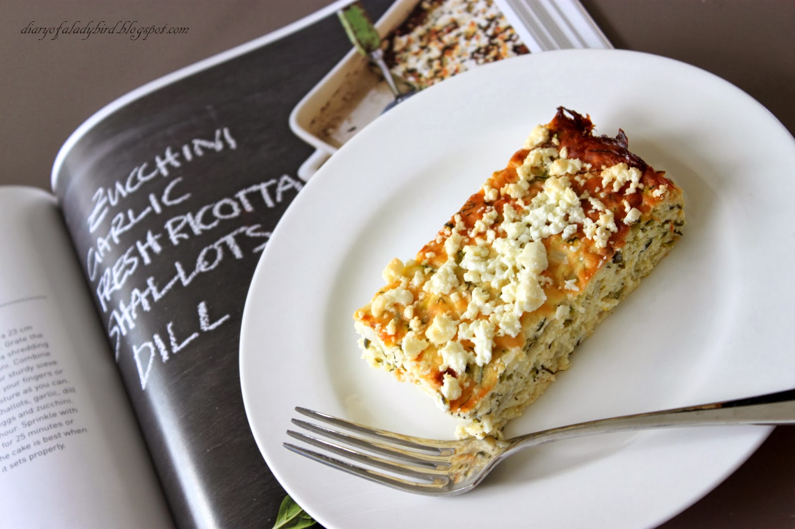 Diary of a Ladybird Zucchini Cheesecake/Slice