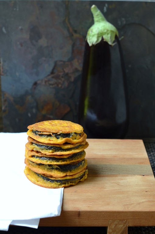 Foodwanderings Eggplant Fritters in Chickpea Flour Batter