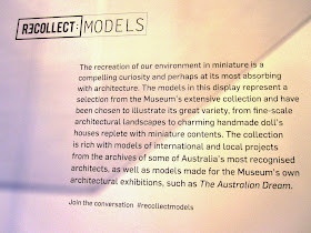 Exhibition sign for the exhibition Recollect 2: Models at the Powerhouse Museum.