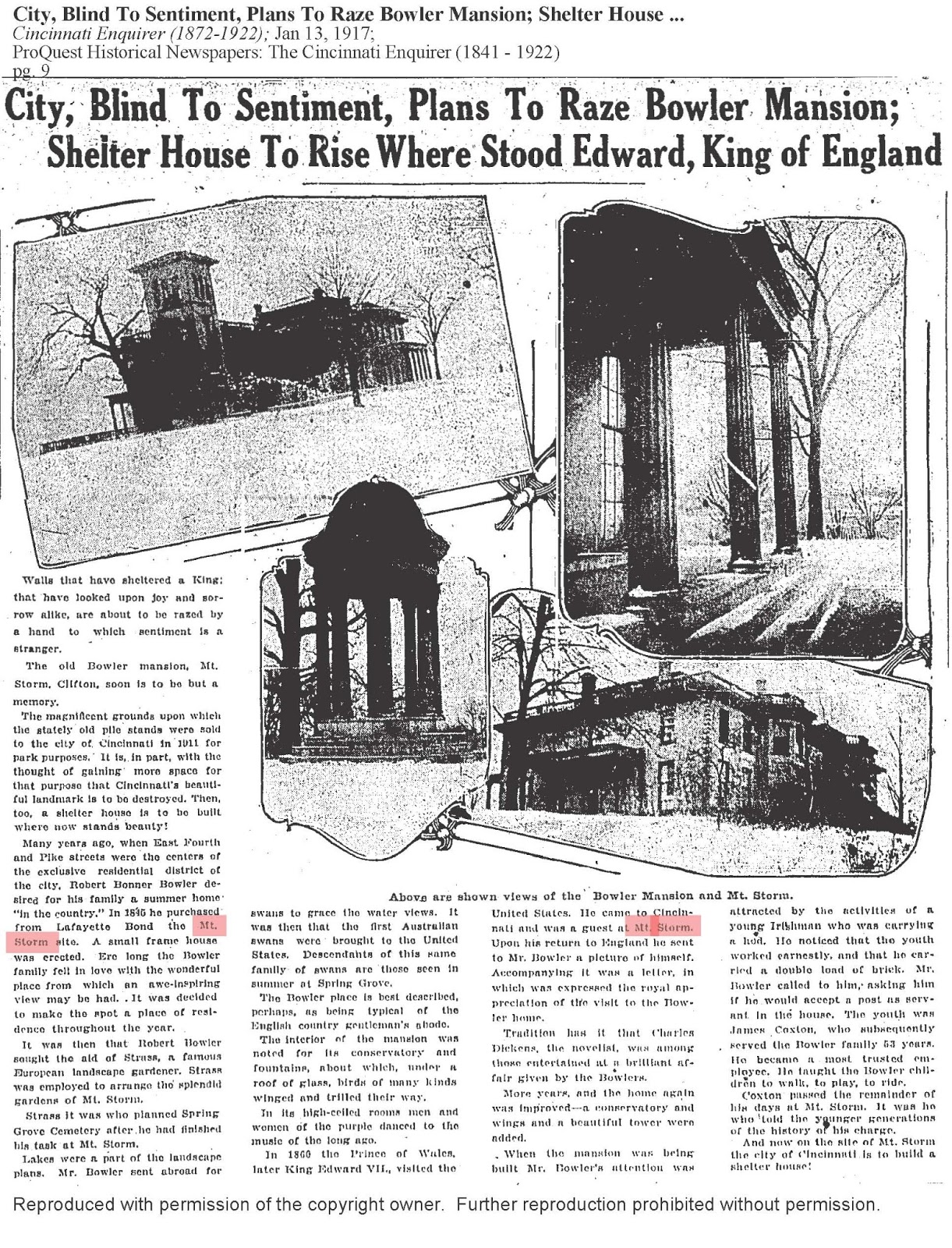 Digging Cincinnati History Mount Storm Estate and Park