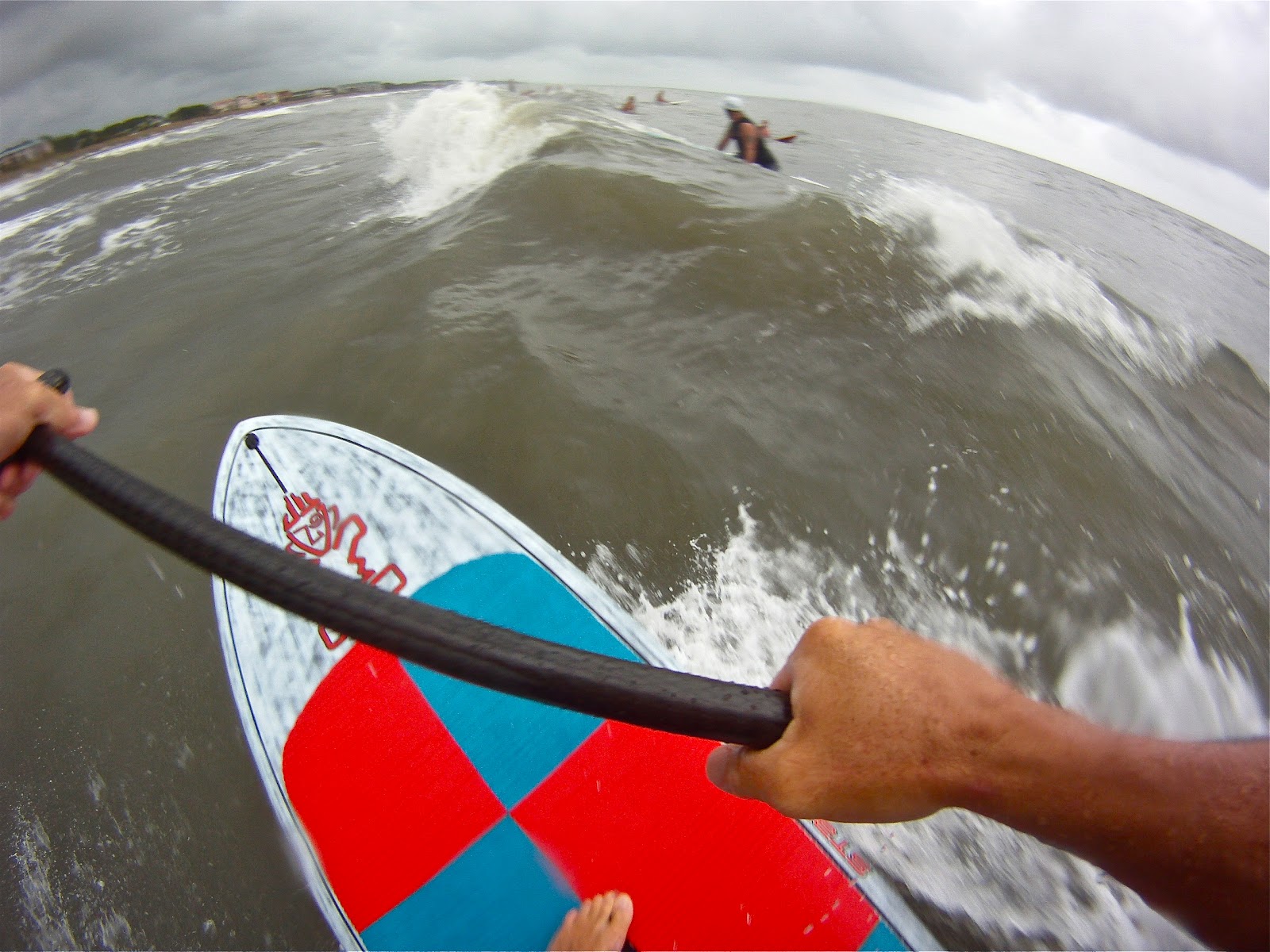 Atlantic Paddle Surfing Fun Choppy Surf on the Brushed Carbon WP