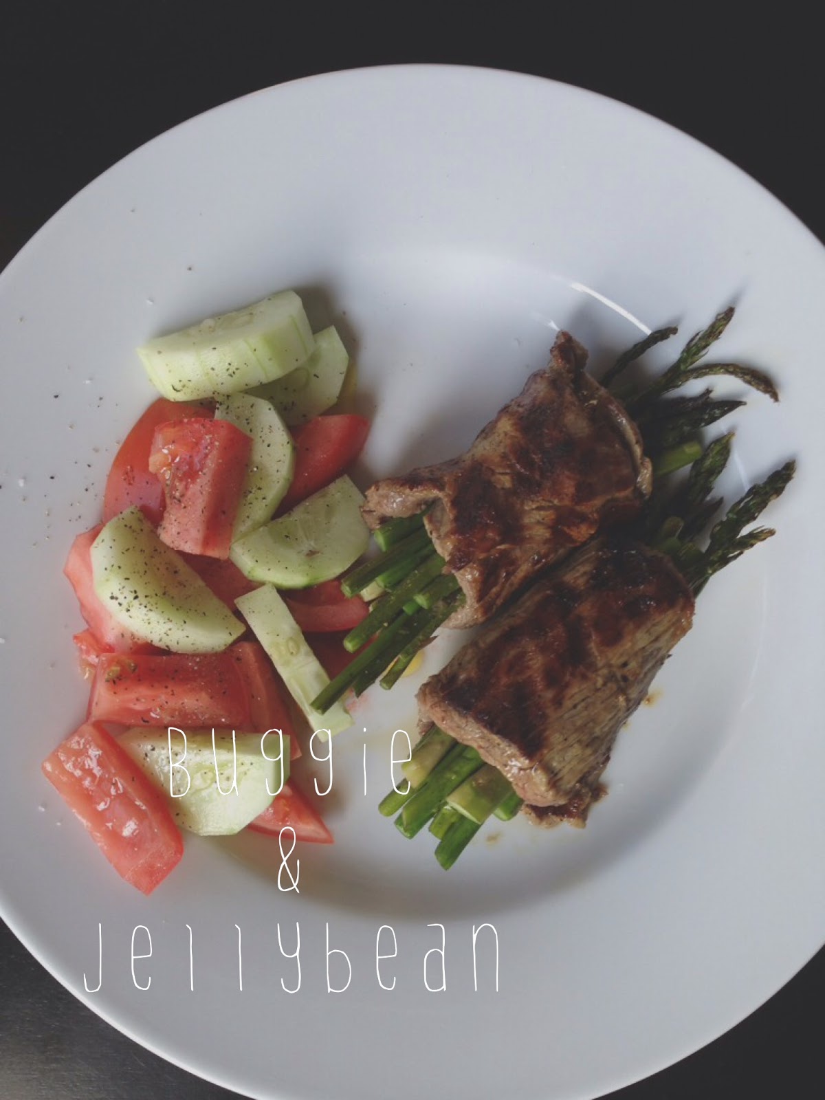 Buggie and Jellybean Flank Steak Asparagus Bundles {Clean Eating Day 2}