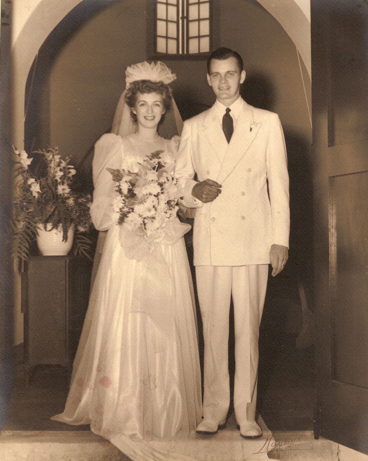 Genea-Musings: (Not So) Wordless Wednesday - Post 246: A Wedding Day Photo