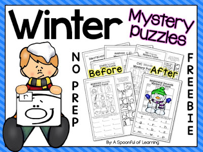 Winter Mystery Puzzles FREEBIE!
