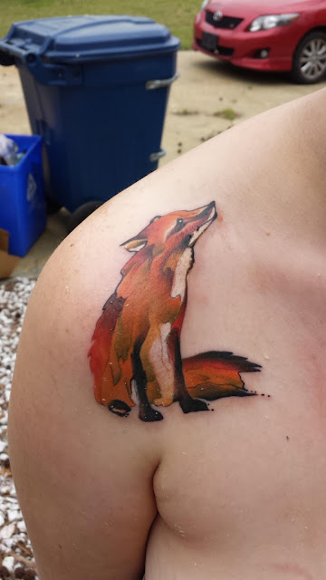 Watercolor Fox Tattoo Watercolor Fox Tattoo